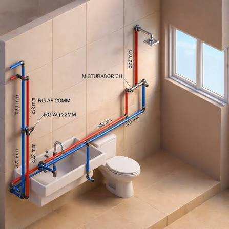 bathroom plumbing diagram