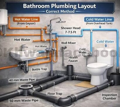 bathroom plumbing diagram