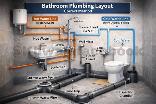 bathroom plumbing diagram